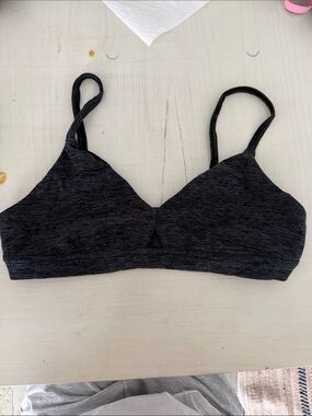 ALO Yoga Charcoal Heather Seamless Bralette